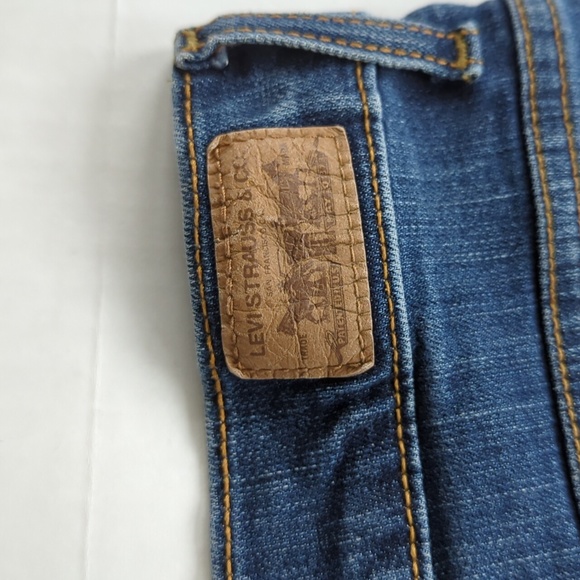 Levi's Perfectly Slimming 512 Studded Straight Jeans 8M Blue - Picture 8 of 16